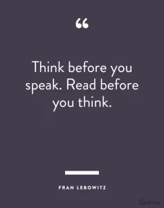 Read before you think...